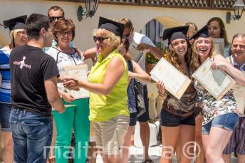 Al finalizar el curso de inglés en Malta los estudiantes reciben un certificado