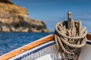 La proa de un barco tradicional maltés