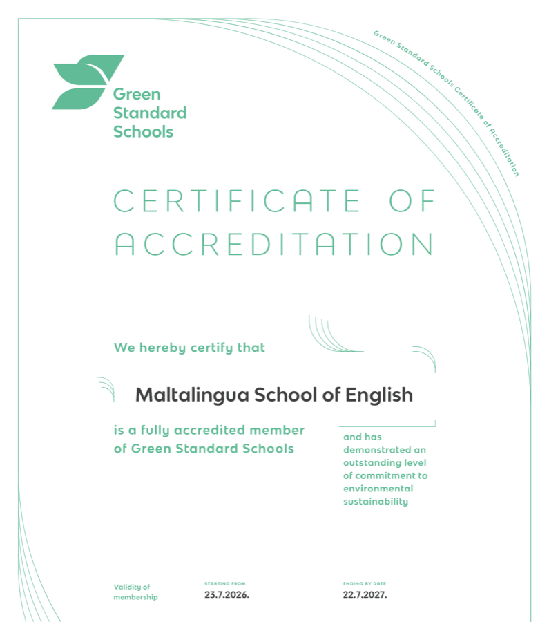Acreditación Green Standards School 2026/27