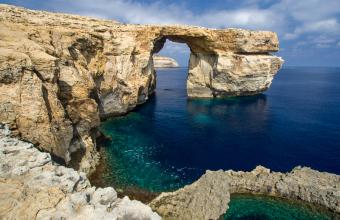 Vistas de la ventana Azul en Gozo