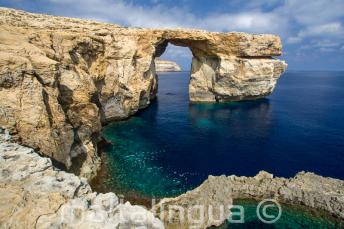 Vistas de la ventana Azul en Gozo