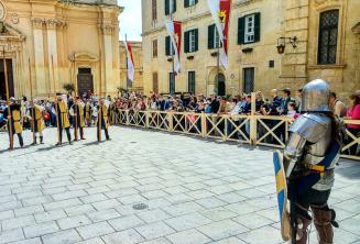 Representación de una batalla histórica en la Medieval Mdina