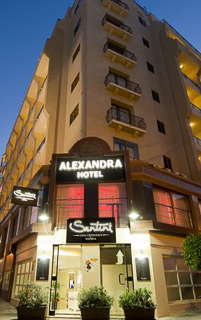 A photo of the front of the Alexandra Hotel in St. Julians, Malta.